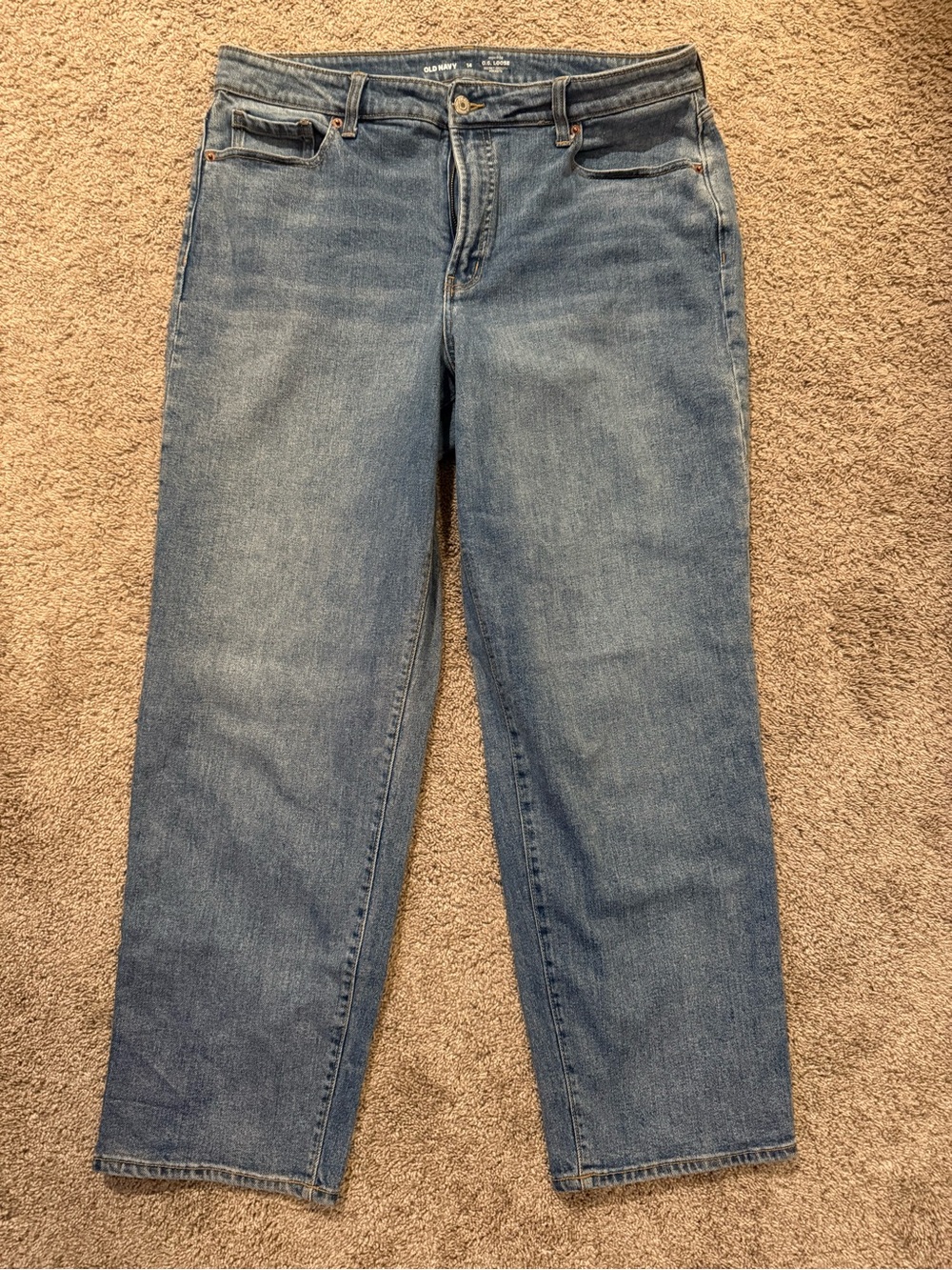 Old Navy Women’s OG Loose Straight Jeans Sz 14